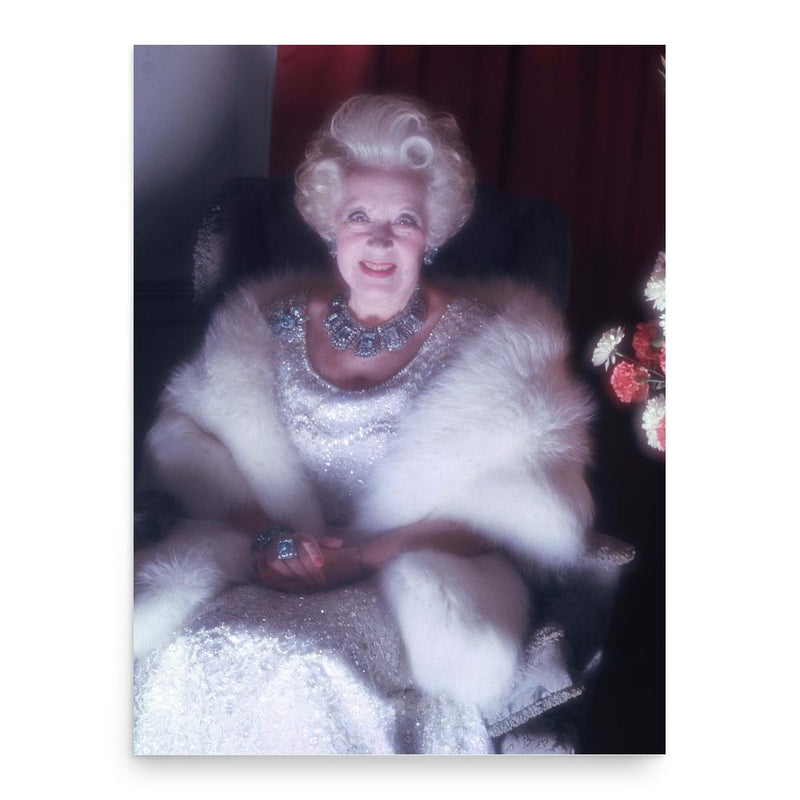 Barbara Cartland poster print, in size 18x24 inches.