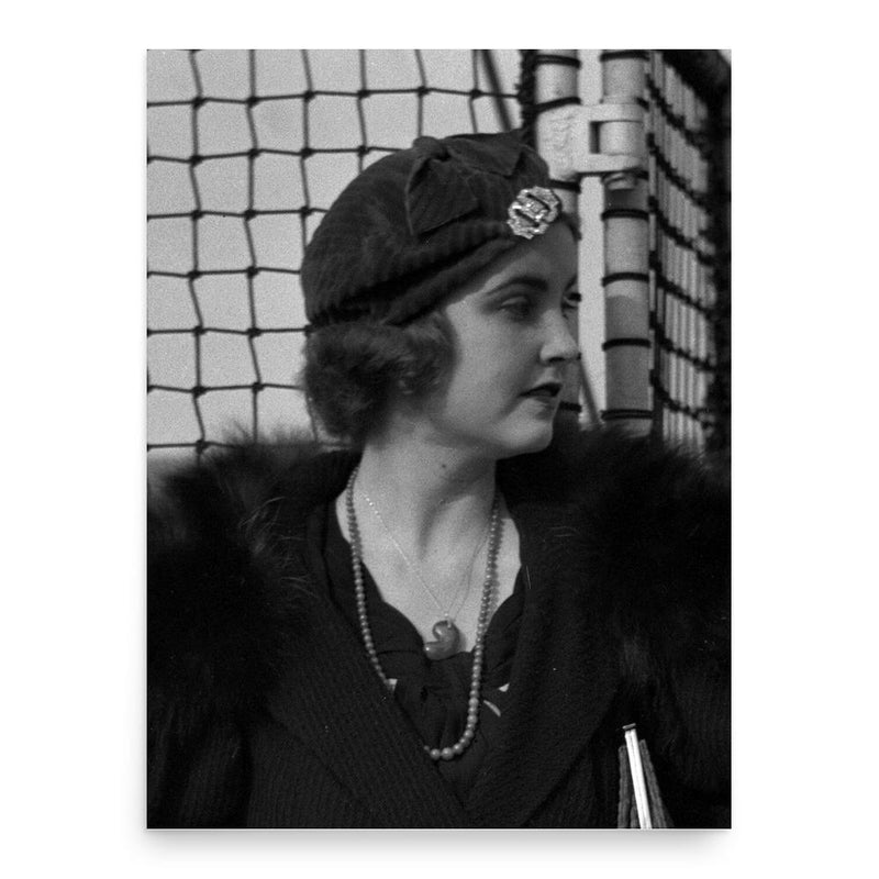 Barbara Hutton poster print, in size 18x24 inches.