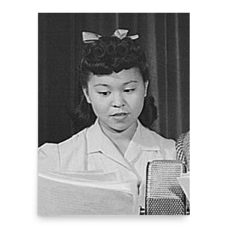 Barbara Jean Wong poster print, in size 18x24 inches.