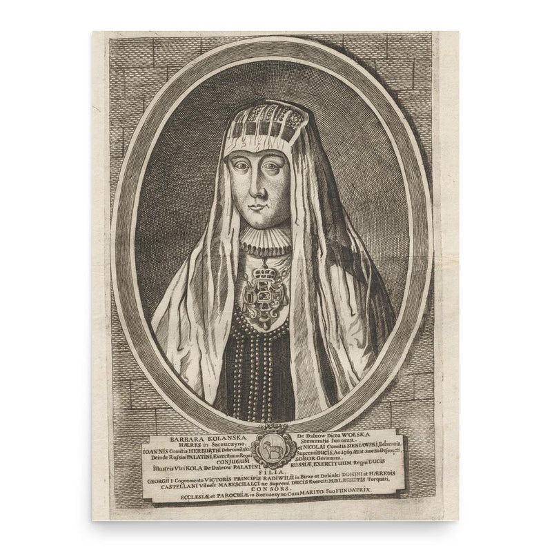 Barbara Kolanka poster print, in size 18x24 inches.
