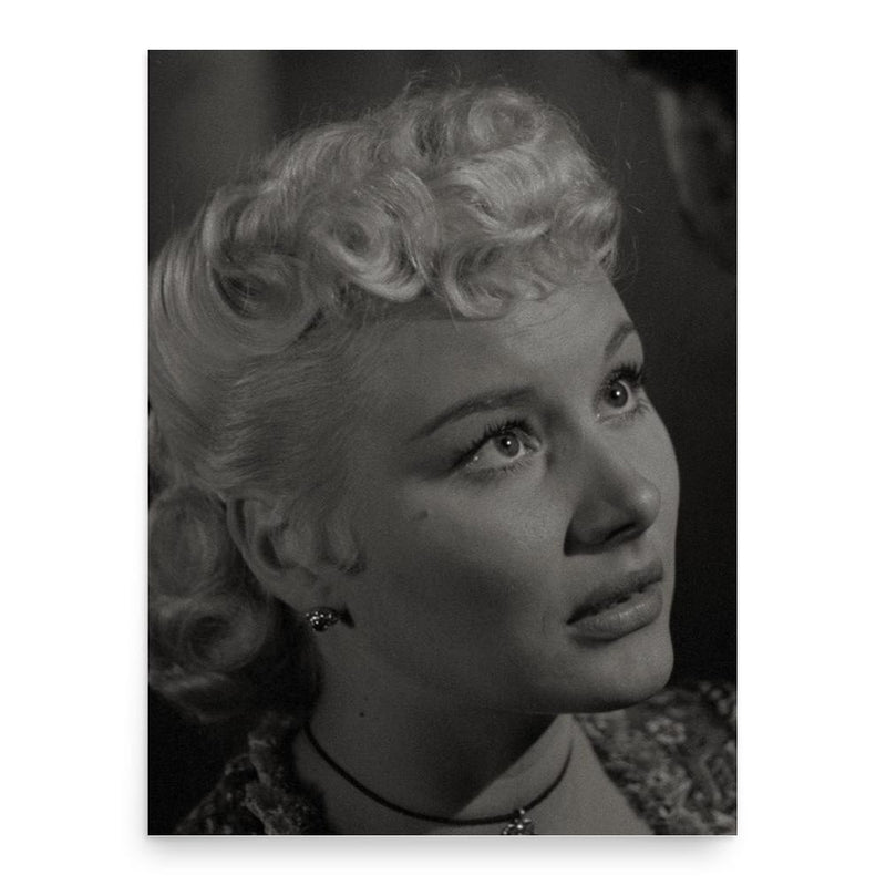 Barbara Payton poster print, in size 18x24 inches.