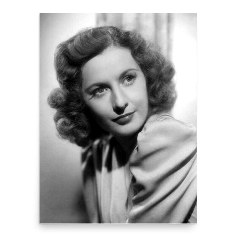 Barbara Stanwyck poster print, in size 18x24 inches.