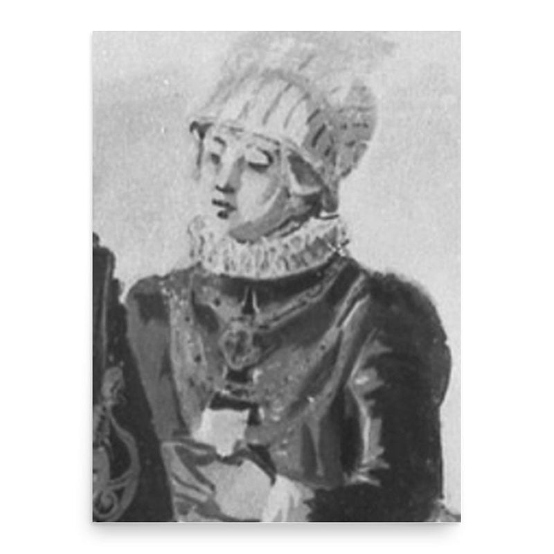 Barbara of Hesse poster print, in size 18x24 inches.
