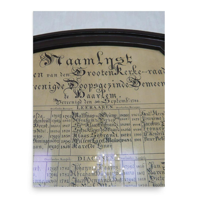 Barend Hartman van Groningen poster print, in size 18x24 inches.