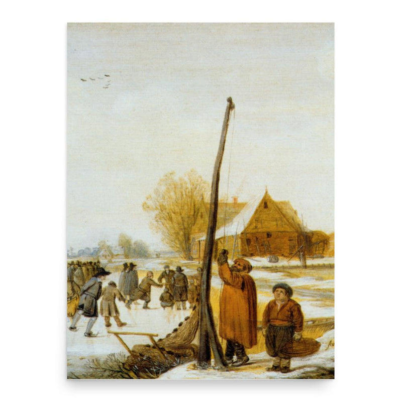 Barent Avercamp poster print, in size 18x24 inches.