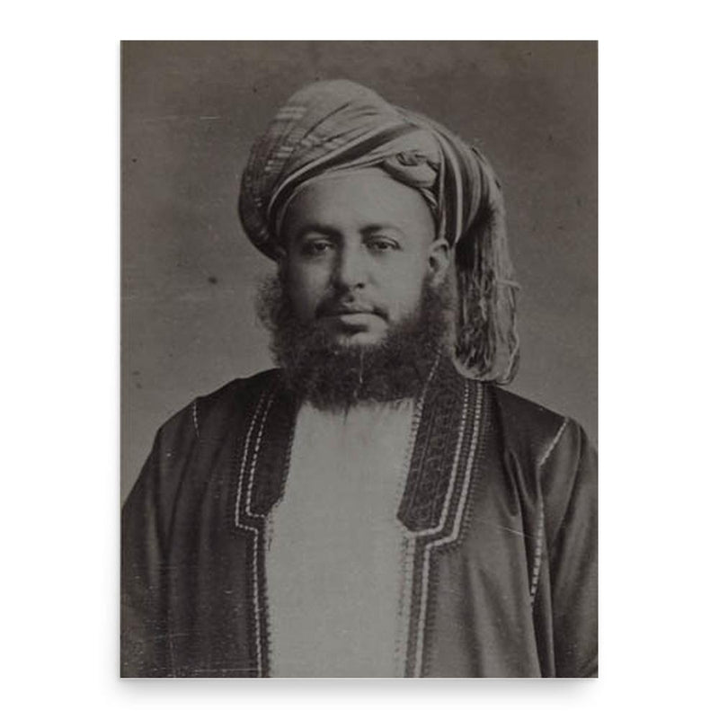 Barghash bin Said of Zanzibar poster print, in size 18x24 inches.