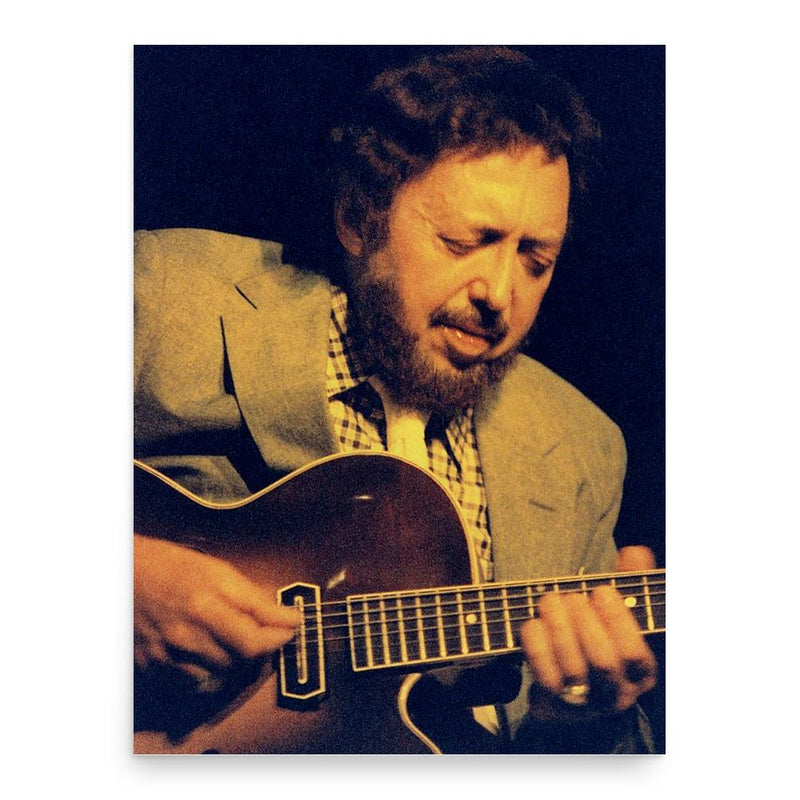 Barney Kessel poster print, in size 18x24 inches.