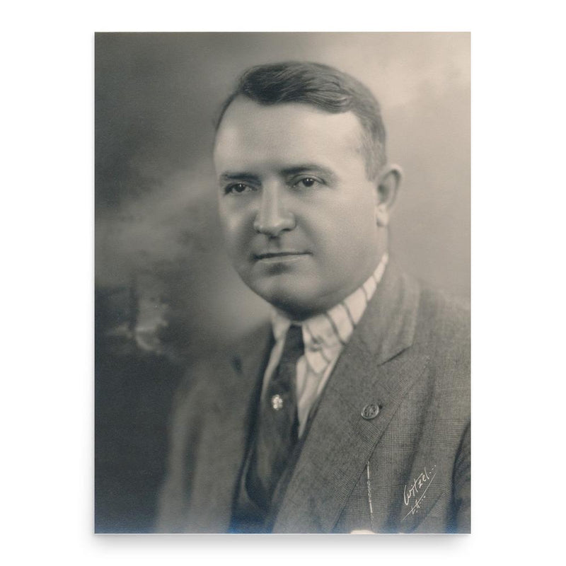 Barney Oldfield poster print, in size 18x24 inches.