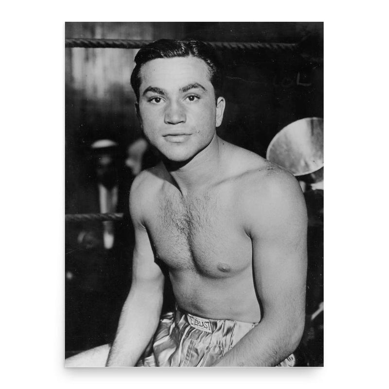 Barney Ross poster print, in size 18x24 inches.