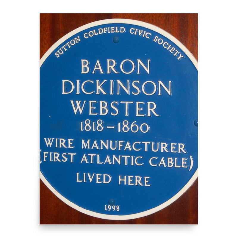 Baron Dickinson Webster poster print, in size 18x24 inches.