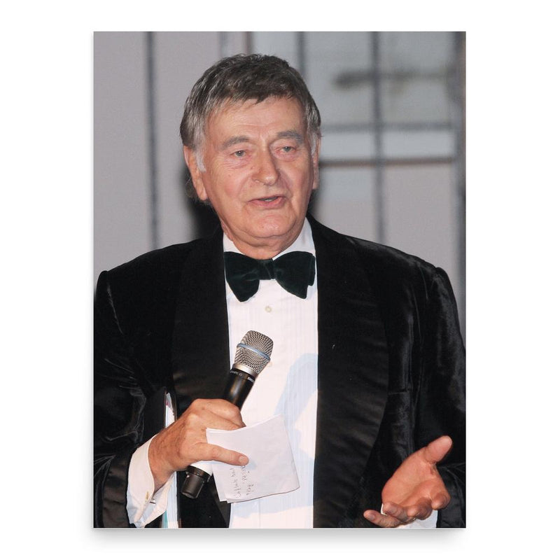 Barrie Ingham poster print, in size 18x24 inches.