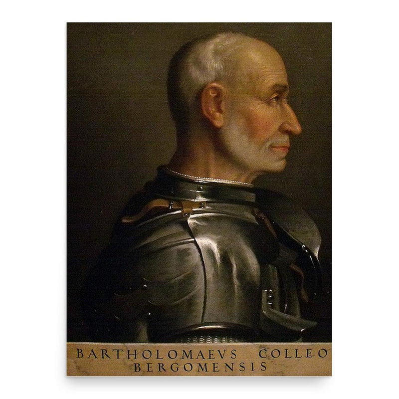 Bartolomeo Colleoni poster print, in size 18x24 inches.
