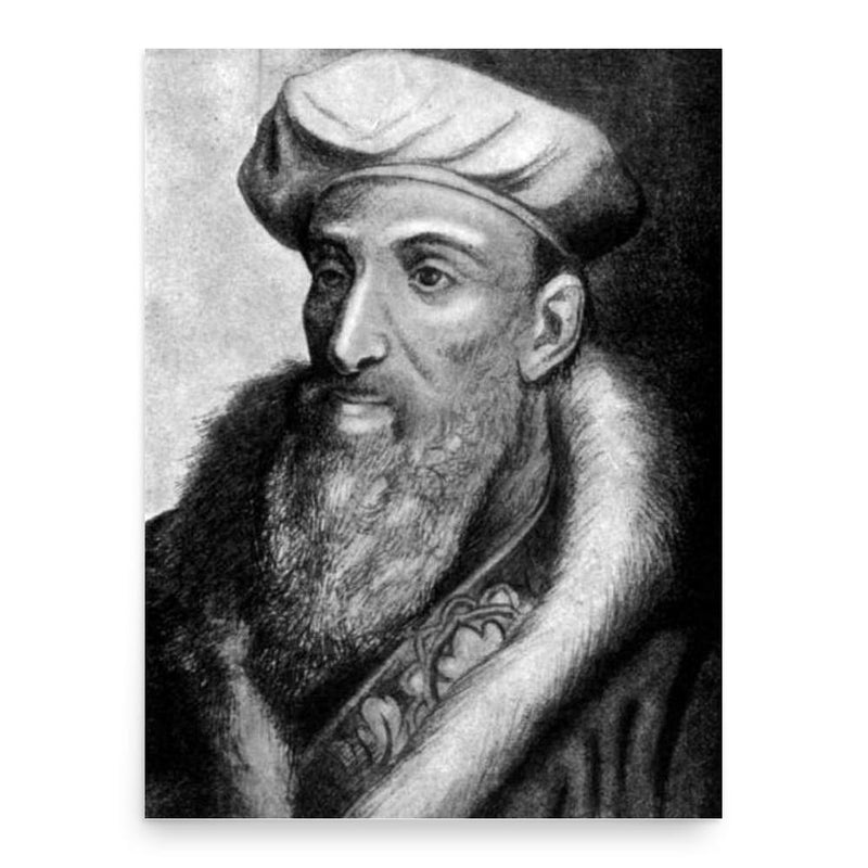 Bartolomeo Eustachi poster print, in size 18x24 inches.