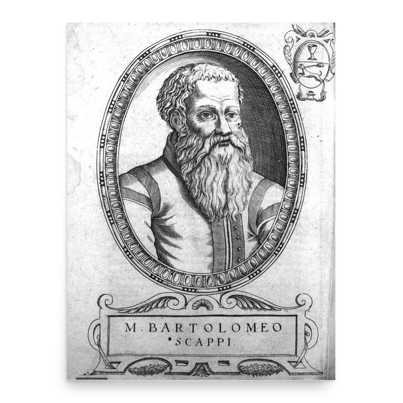 Bartolomeo Scappi poster print, in size 18x24 inches.