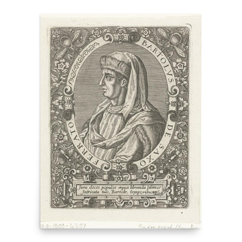 Bartolus de Saxoferrato poster print, in size 18x24 inches.
