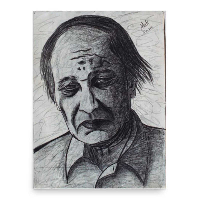 Bashir Mirza poster print, in size 18x24 inches.