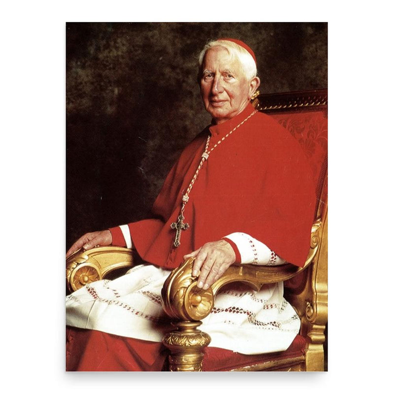 Basil Hume poster print, in size 18x24 inches.