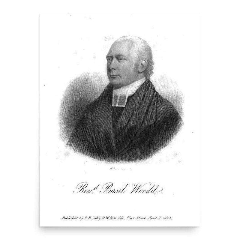 Basil Woodd poster print, in size 18x24 inches.