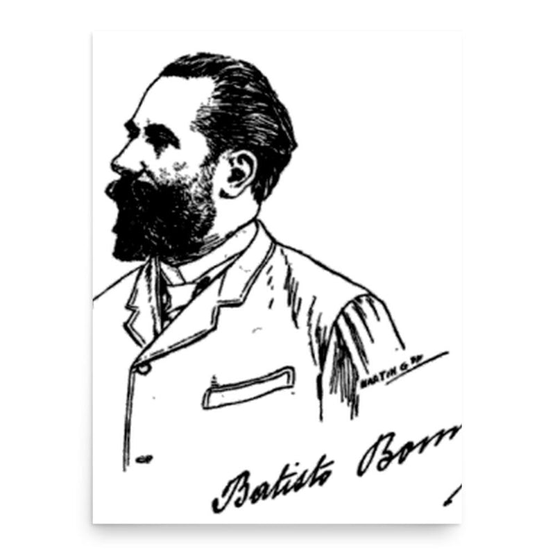 Batisto Bonnet poster print, in size 18x24 inches.
