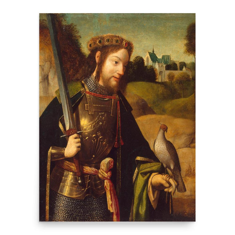 Bavo of Ghent poster print, in size 18x24 inches.