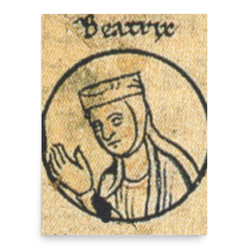 Beatrice of France poster print, in size 18x24 inches.