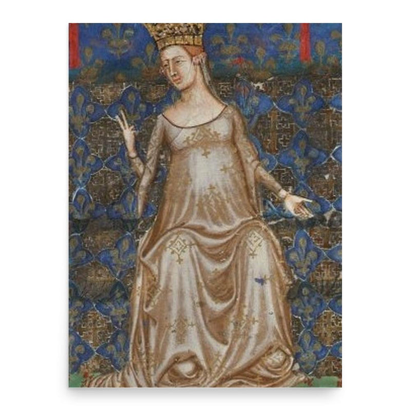 Beatrice of Provence poster print, in size 18x24 inches.