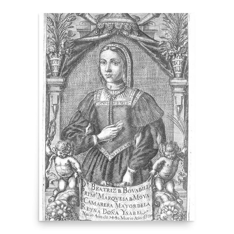 Beatriz de Bobadilla poster print, in size 18x24 inches.