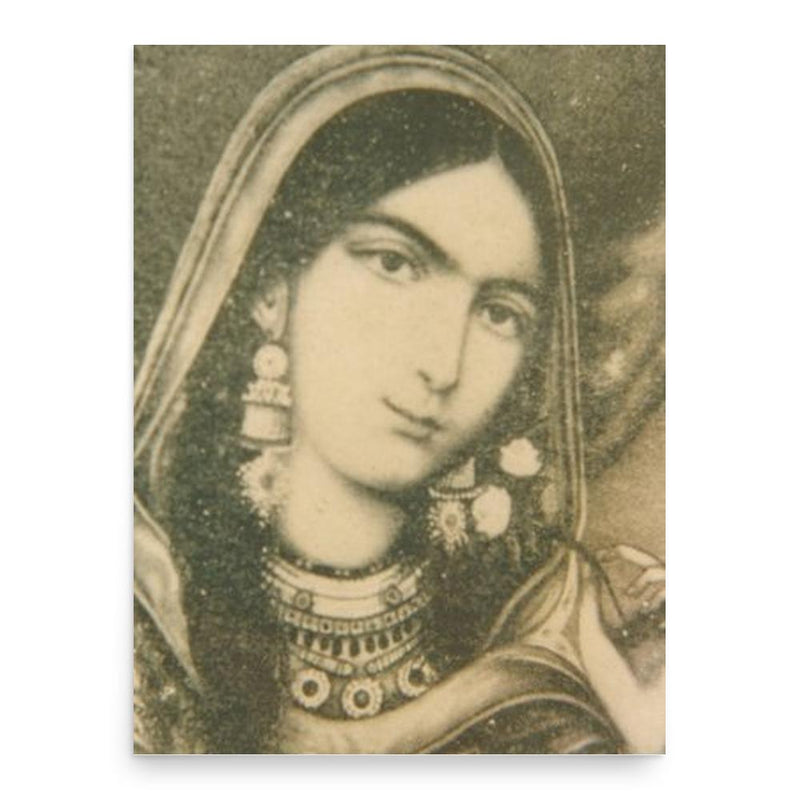 Begum Hazrat Mahal poster print, in size 18x24 inches.
