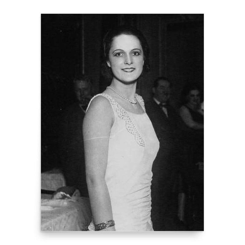 Begum Om Habibeh Aga Khan poster print, in size 18x24 inches.