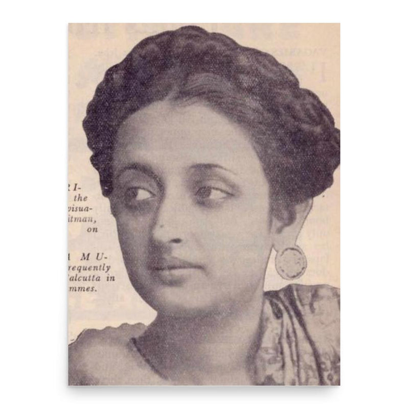 Bela Mukherjee poster print, in size 18x24 inches.