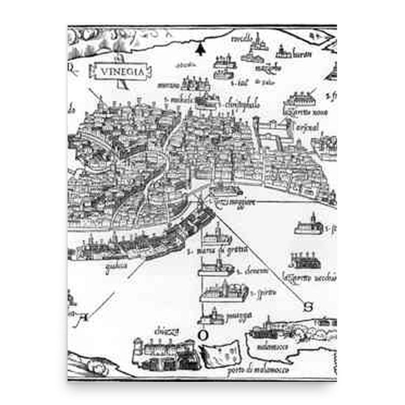 Benedetto Bordone poster print, in size 18x24 inches.