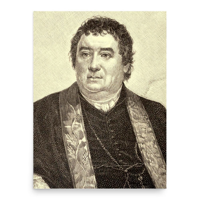 Benedict Joseph Fenwick poster print, in size 18x24 inches.