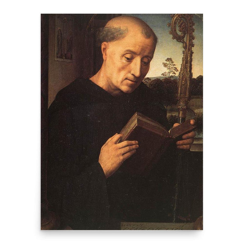 Benedict of Nursia poster print, in size 18x24 inches.