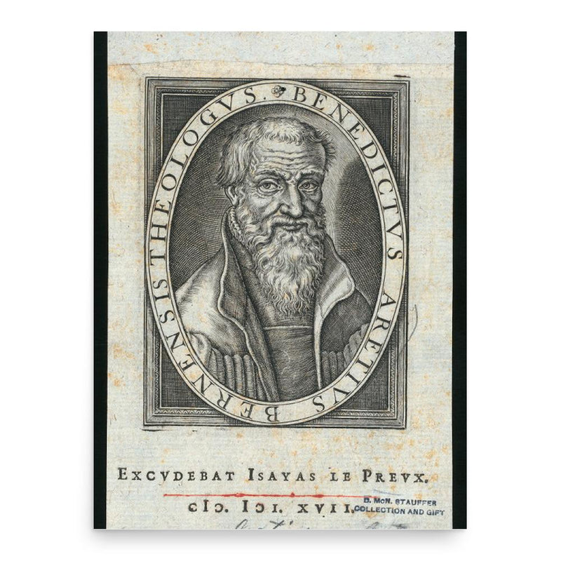 Benedictus Aretius poster print, in size 18x24 inches.