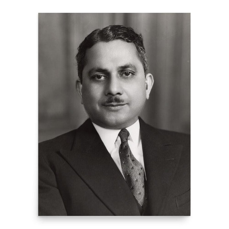 Benegal Rama Rau poster print, in size 18x24 inches.