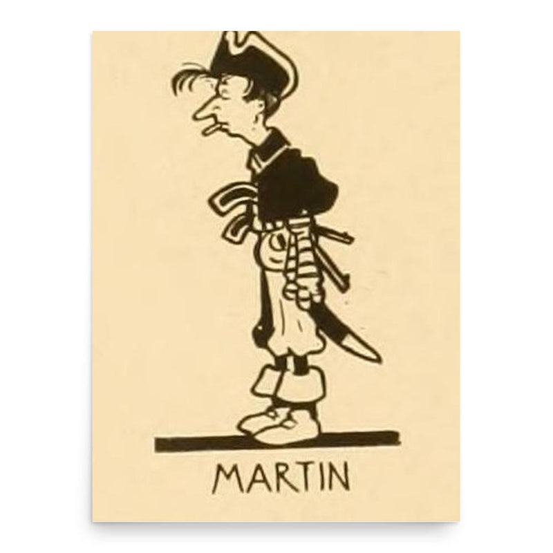 Benjamin Brown Martin poster print, in size 18x24 inches.