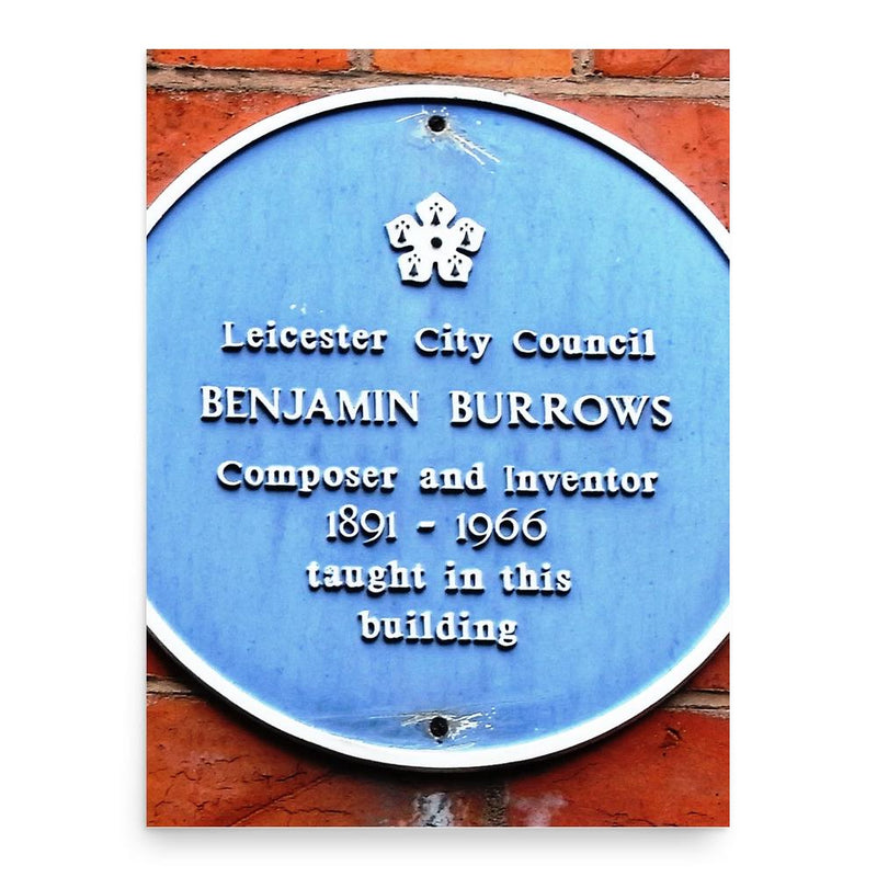Benjamin Burrows poster print, in size 18x24 inches.