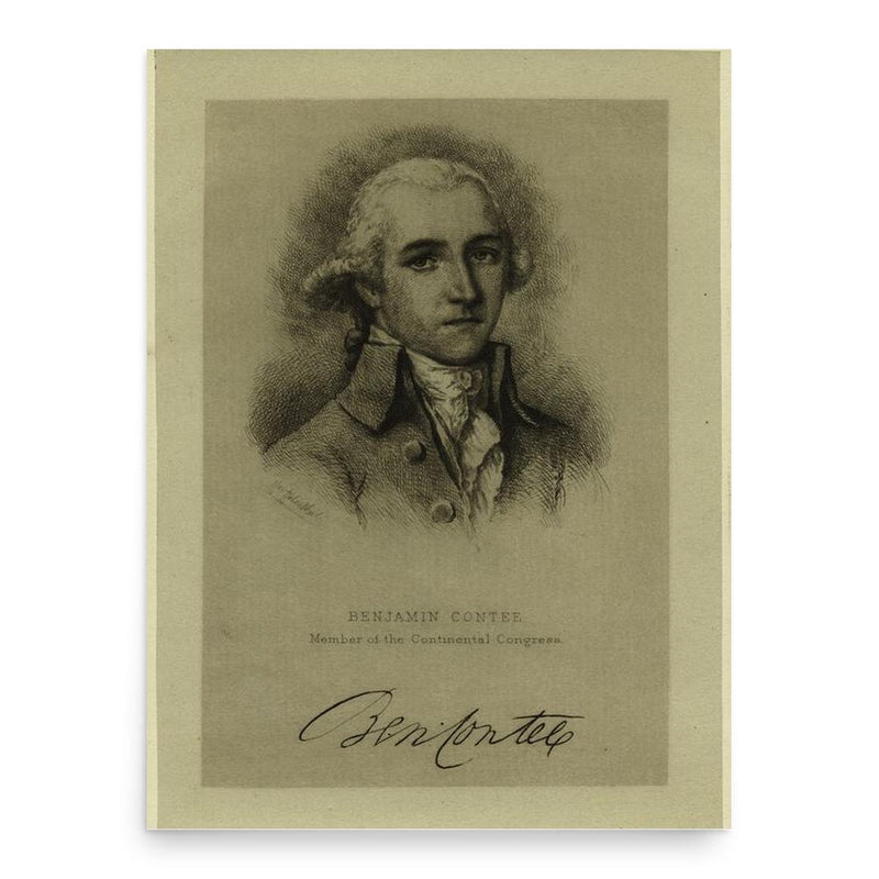 Benjamin Contee poster print, in size 18x24 inches.