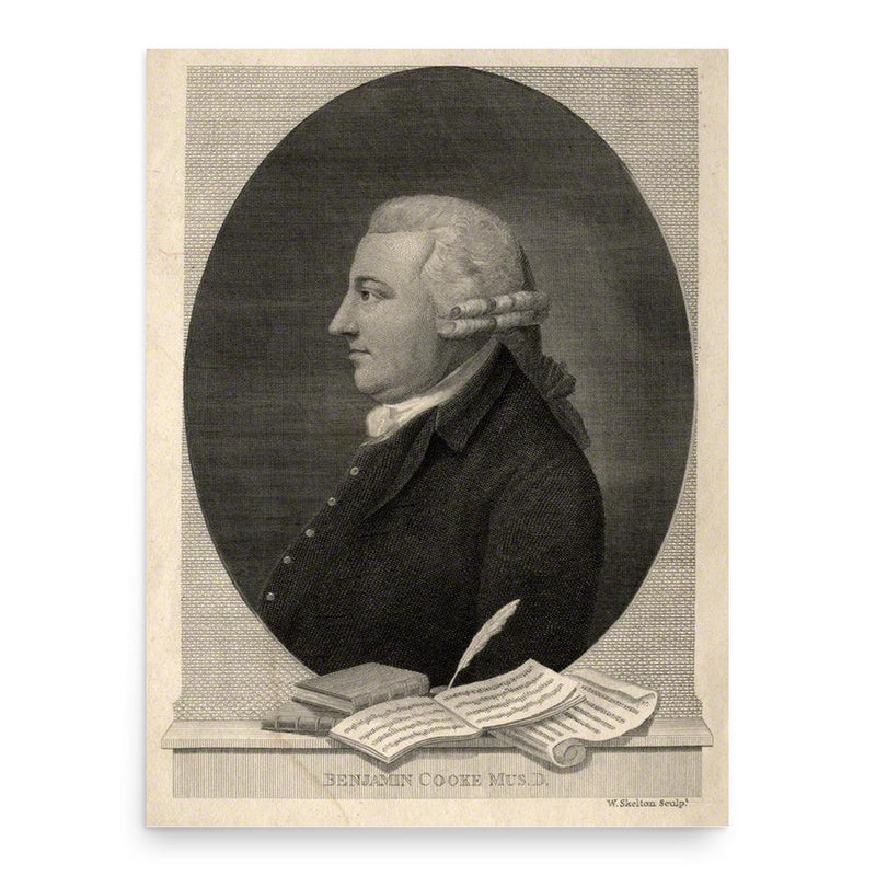 Benjamin Cooke poster print, in size 18x24 inches.