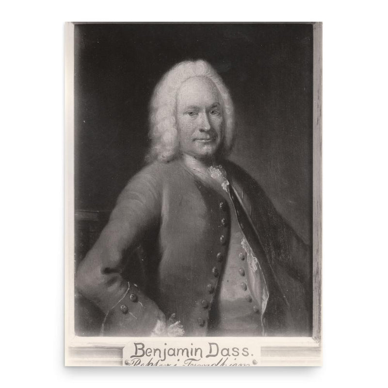 Benjamin Dass poster print, in size 18x24 inches.