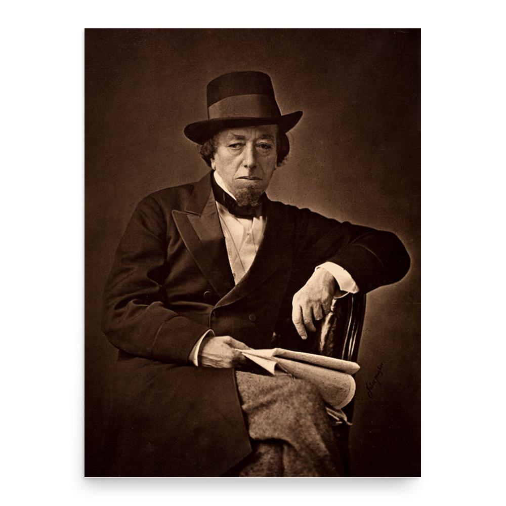 Benjamin Disraeli poster print, in size 18x24 inches.