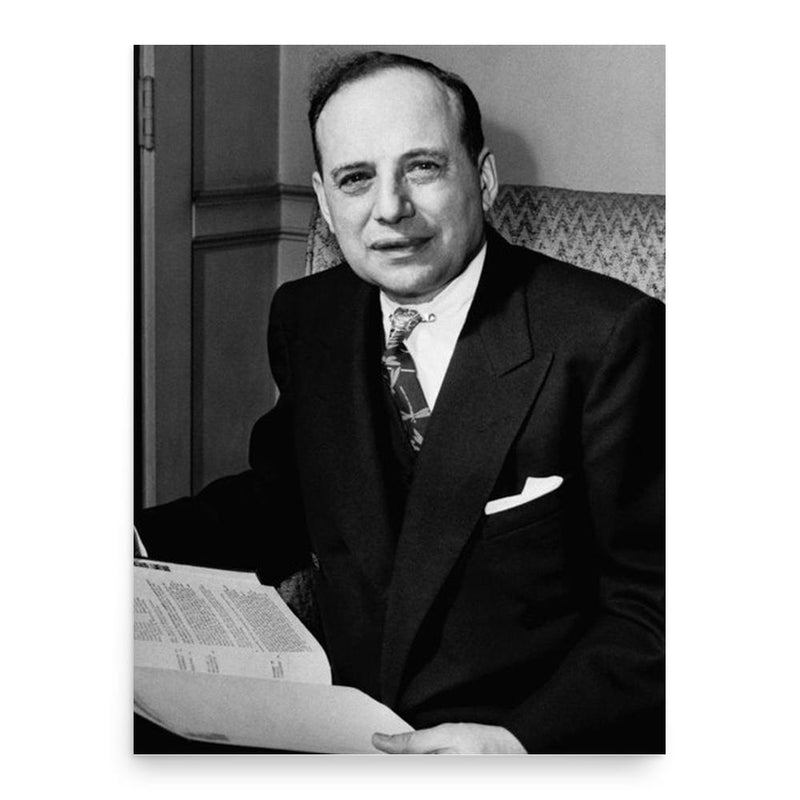 Benjamin Graham poster print, in size 18x24 inches.