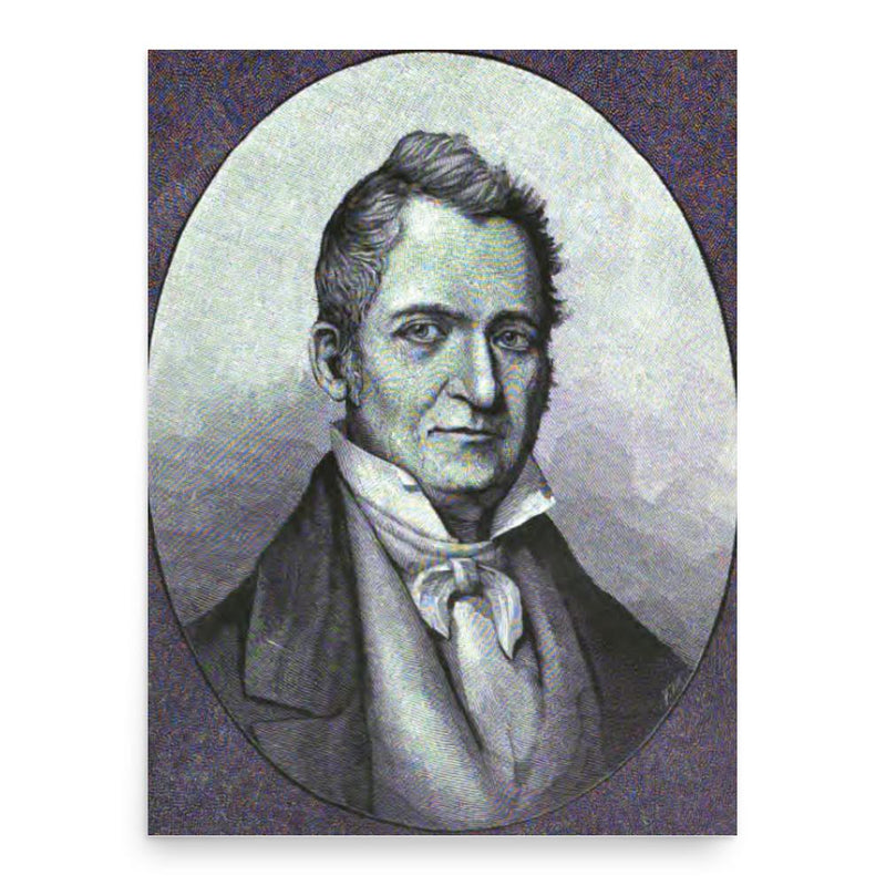 Benjamin Hardin poster print, in size 18x24 inches.