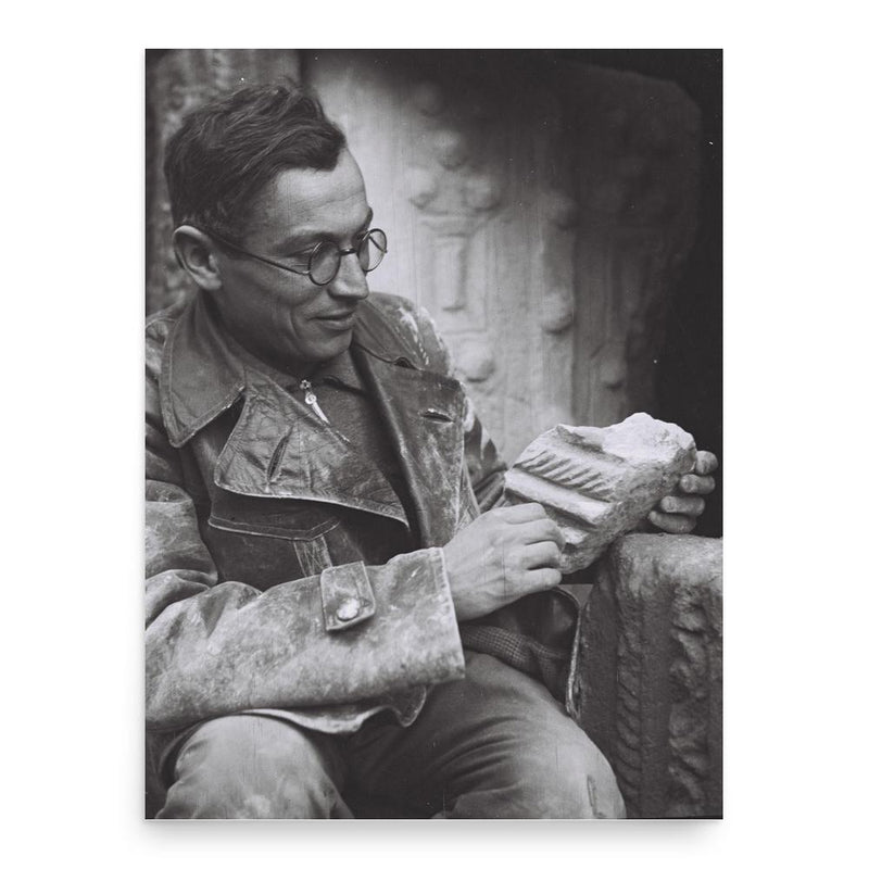 Benjamin Mazar poster print, in size 18x24 inches.