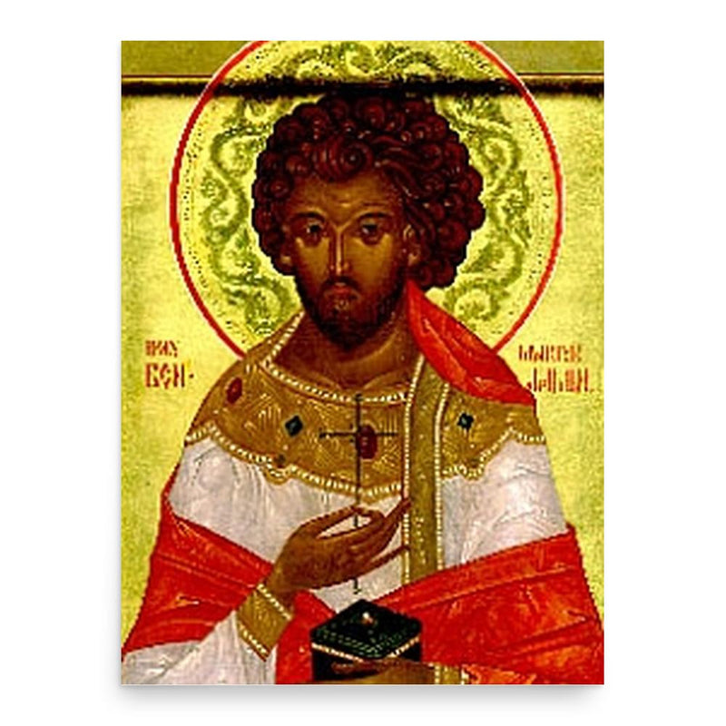Benjamin the Deacon and Martyr poster print, in size 18x24 inches.