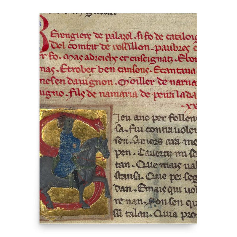 Berenguier de Palazol poster print, in size 18x24 inches.