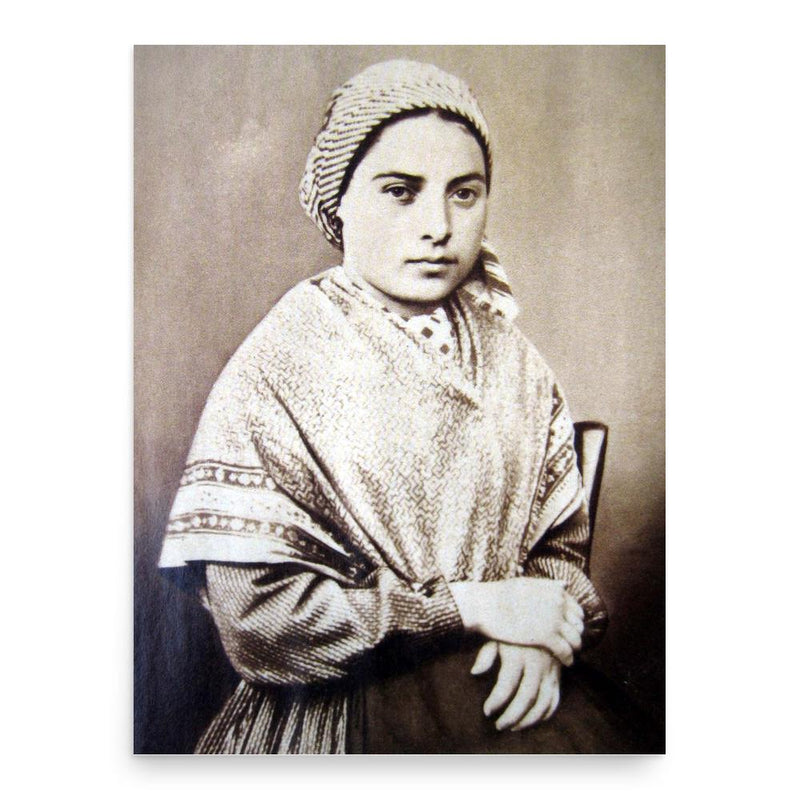 Bernadette Soubirous poster print, in size 18x24 inches.