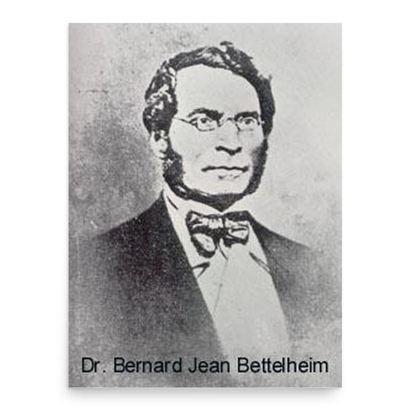 Bernard Jean Bettelheim poster print, in size 18x24 inches.
