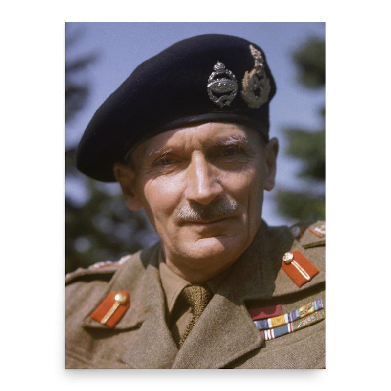 Bernard Montgomery poster print, in size 18x24 inches.