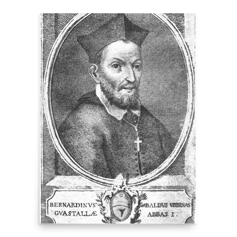 Bernardino Baldi poster print, in size 18x24 inches.